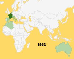 The Tour started out as a very European affair but has gradually spread across the continents as shown in this series of maps.